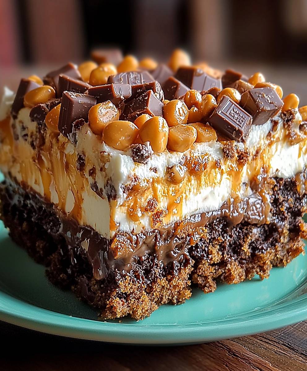 Butterfinger Poke Cake