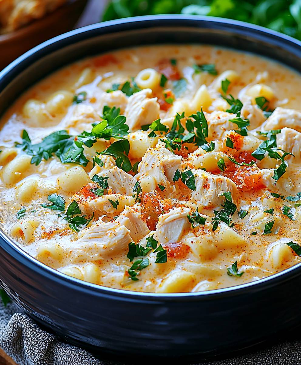 Cajun Chicken Pasta Soup