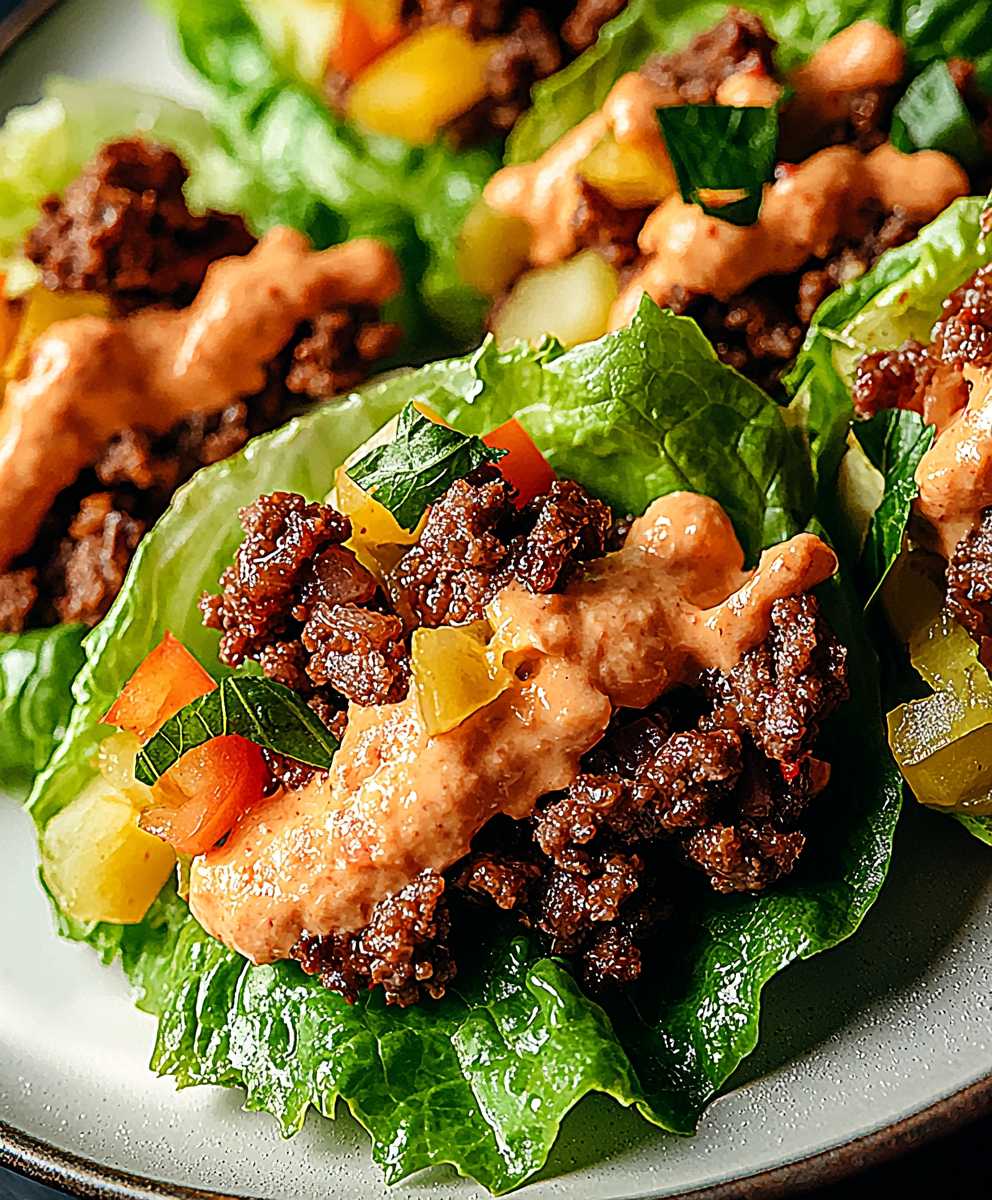 Cheeseburger lettuce wraps