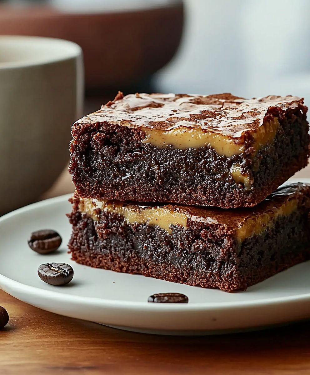 Caramel espresso brownies