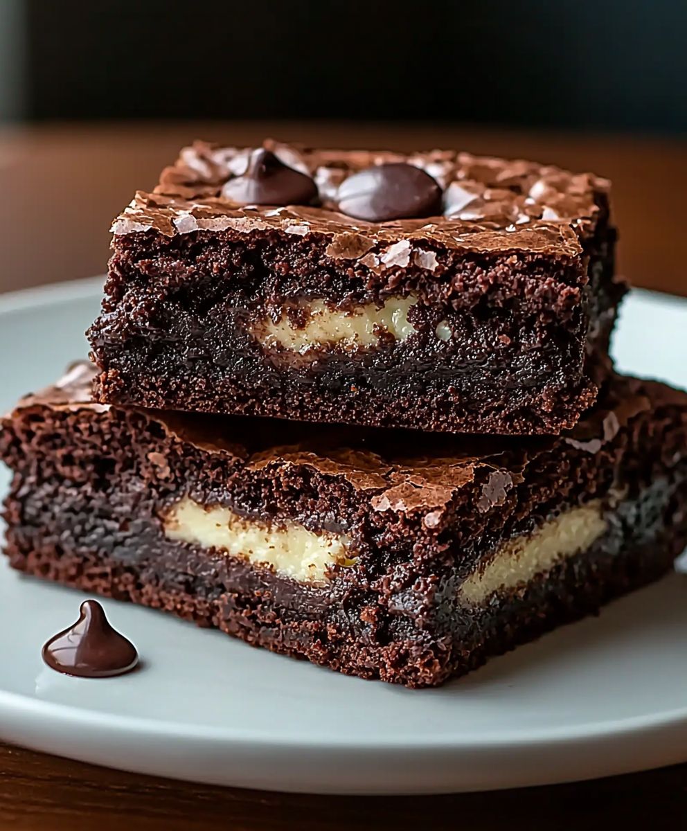 Triple chocolate brownies