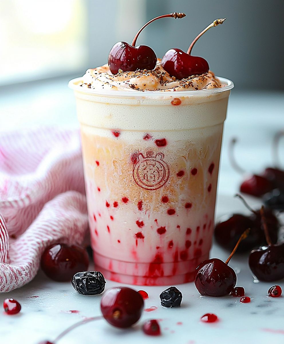 Iced Cherry Chai Latte