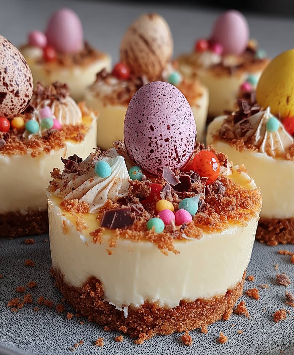 Easter mini cheesecake