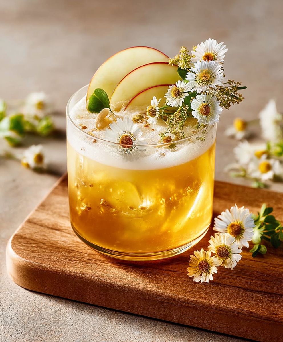 Apple chamomile cocktail