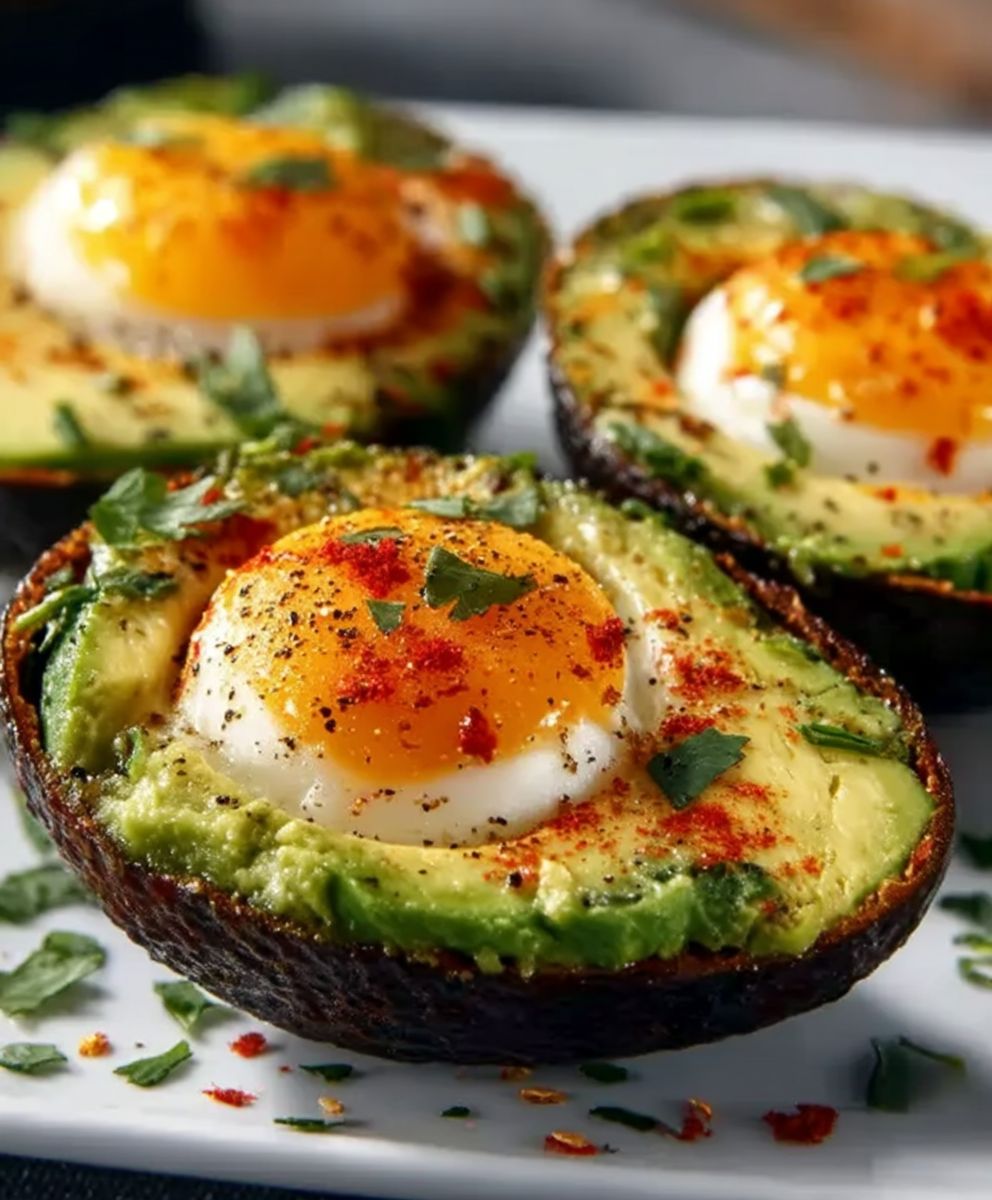 Air Fryer Avocado Eggs