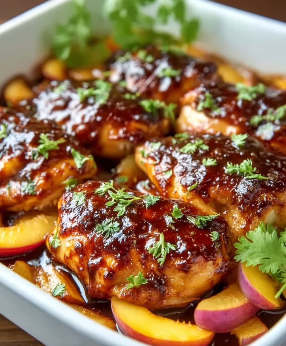Peach BBQ Chicken Bake