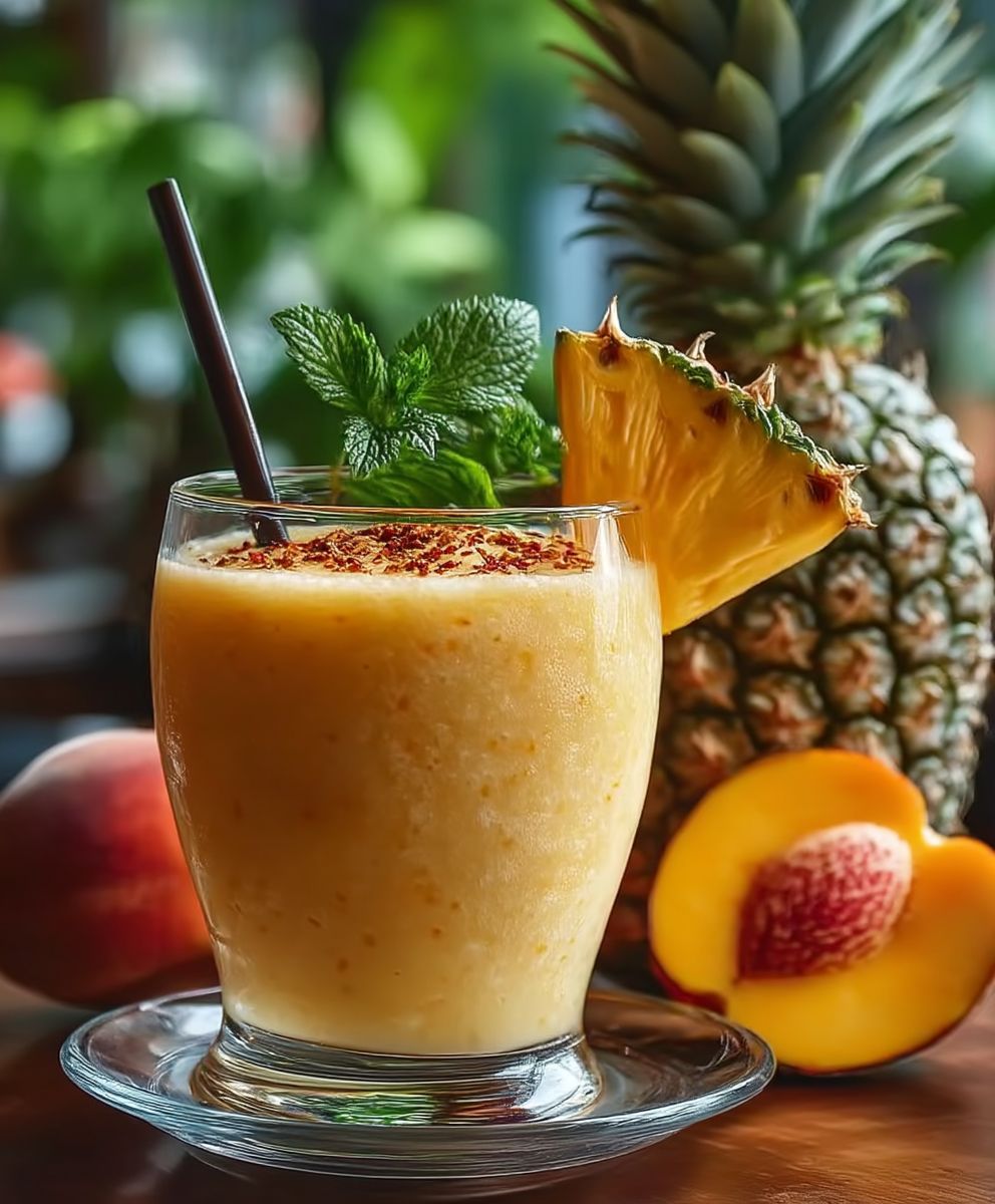 Pineapple peach smoothie