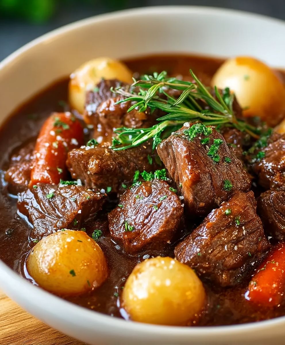 Beef Bourguignon Slow Cooker