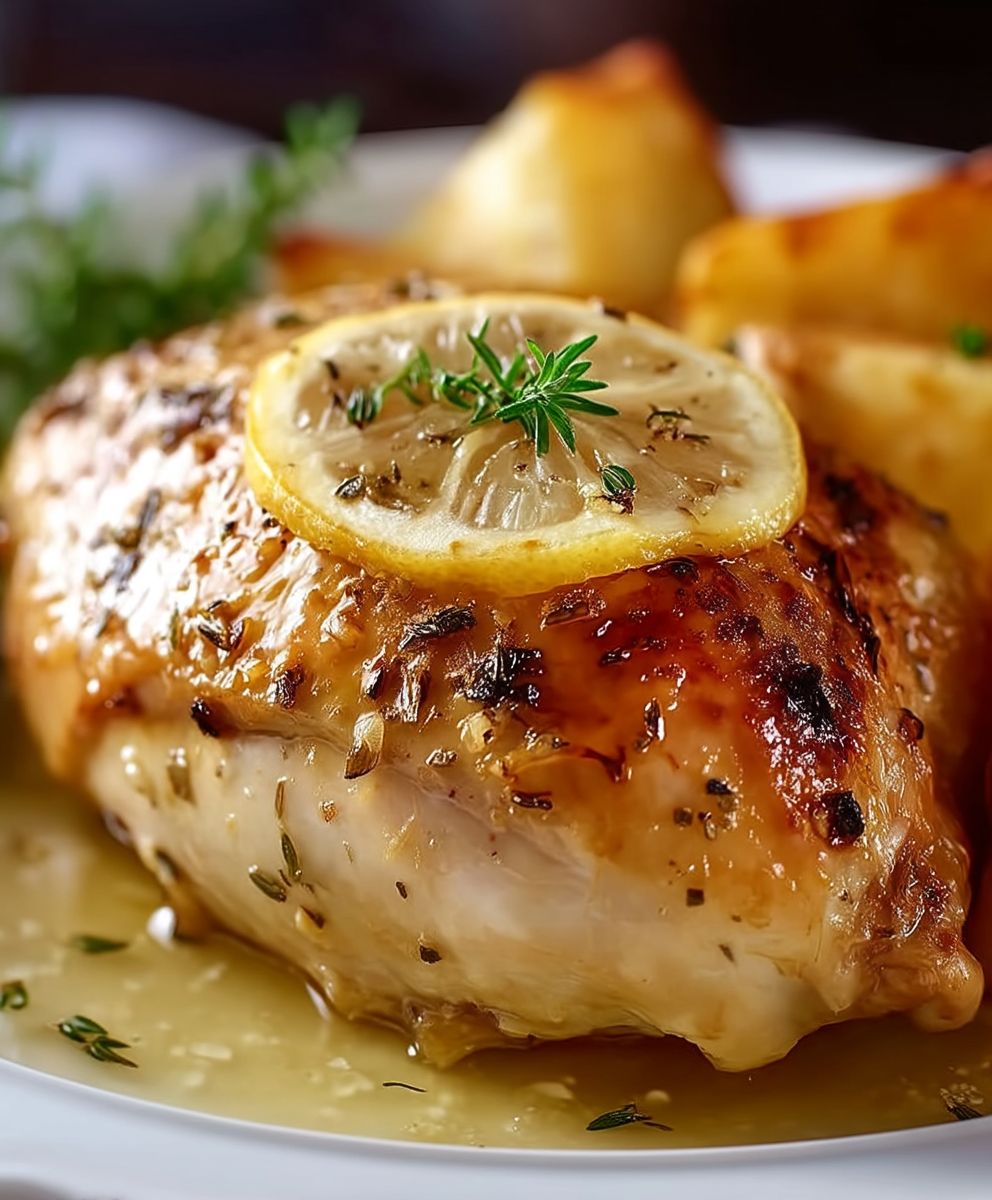 Lemon Garlic Roast Chicken