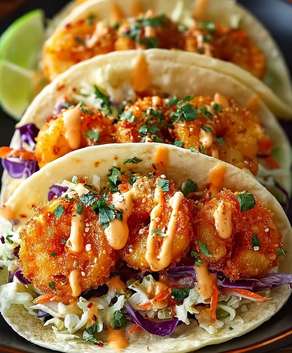 Bang bang shrimp tacos