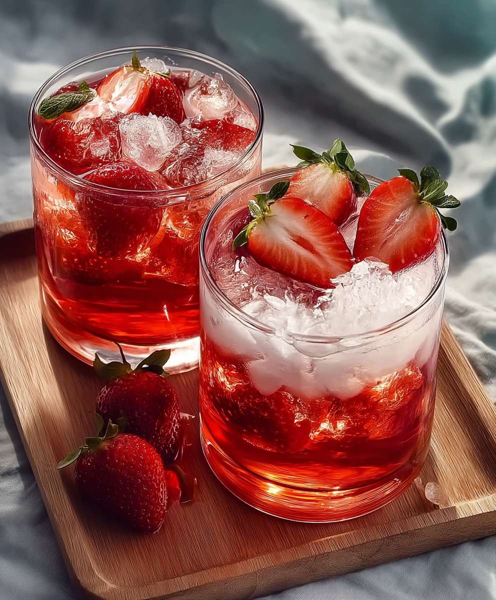 Strawberry sweet tea