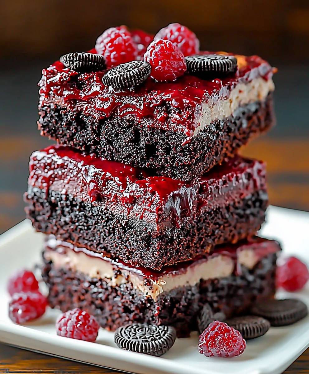 Red Velvet Oreo Brownies