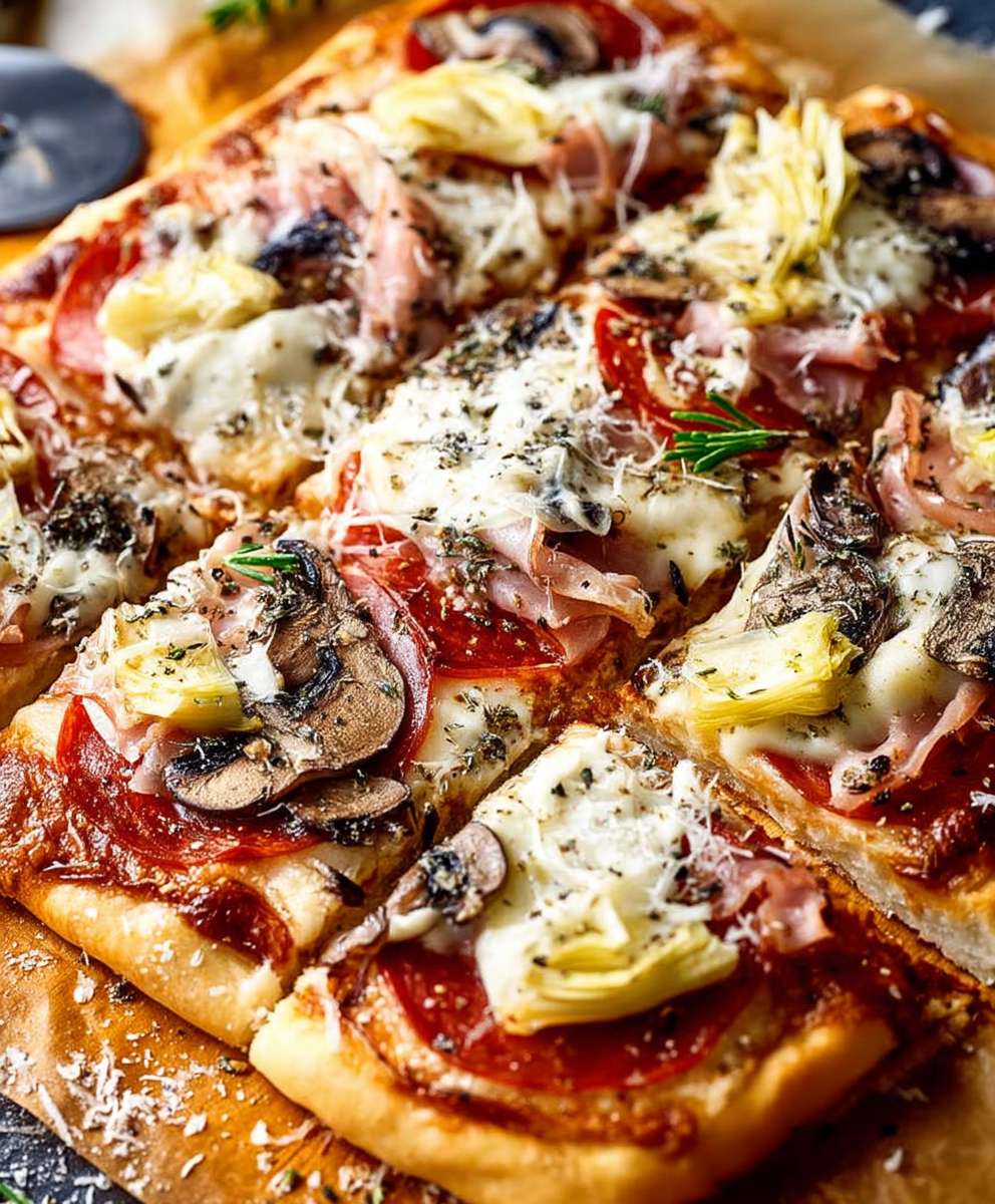 Grilled Capricciosa Pizza
