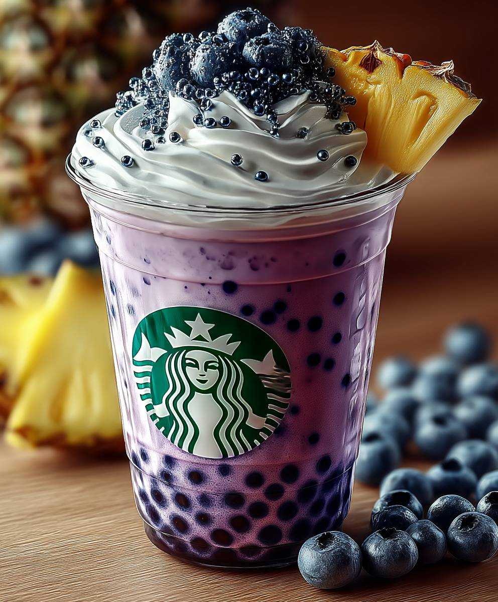 Pineapple Blueberry Frappuccino