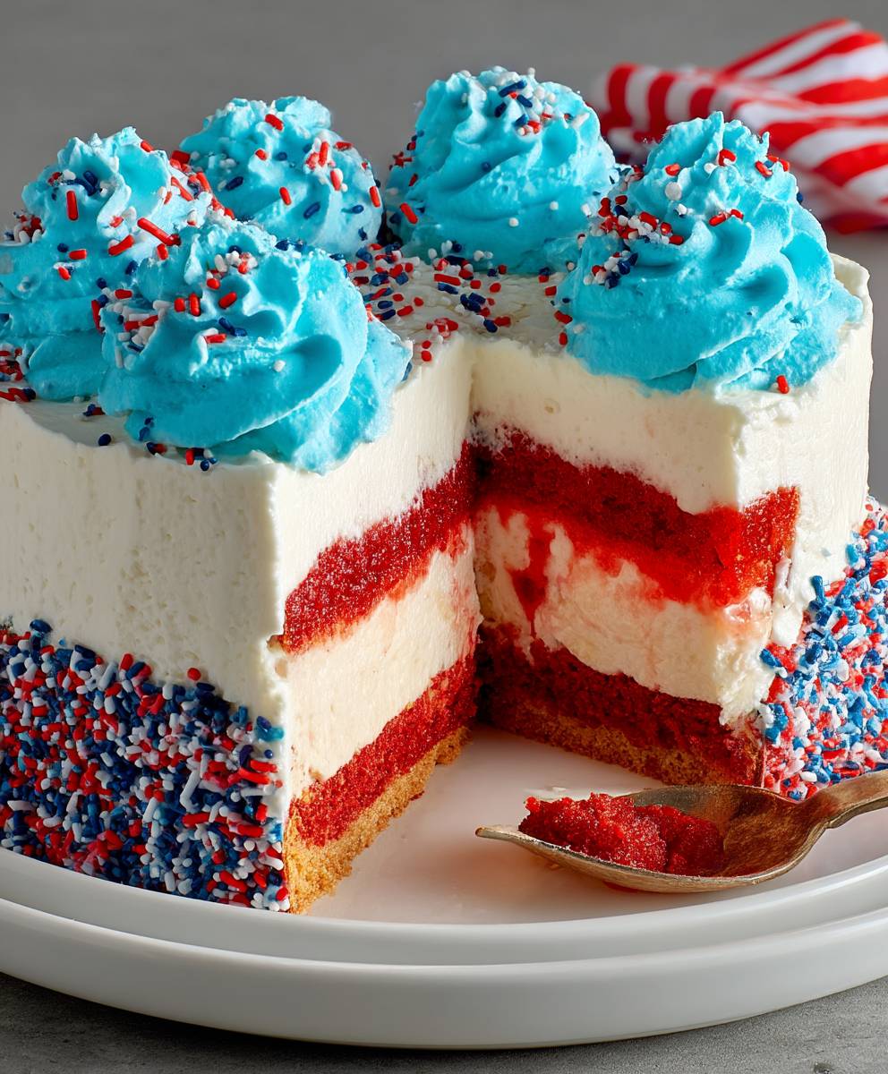July 4th Ice Cream Cake