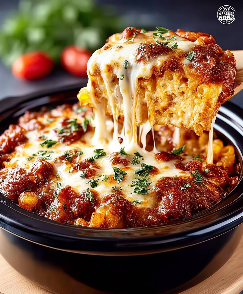 Crockpot Pizza Casserole