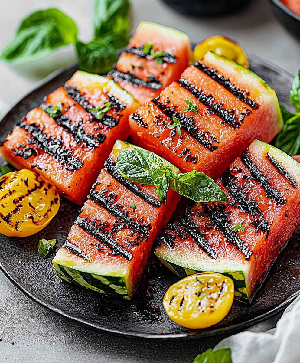 Grilled watermelon