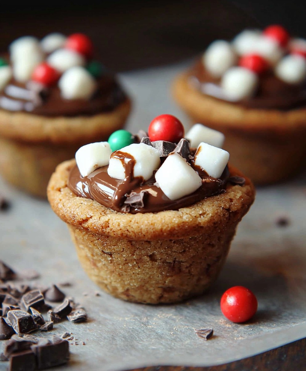 Hot Chocolate Cookie Cups