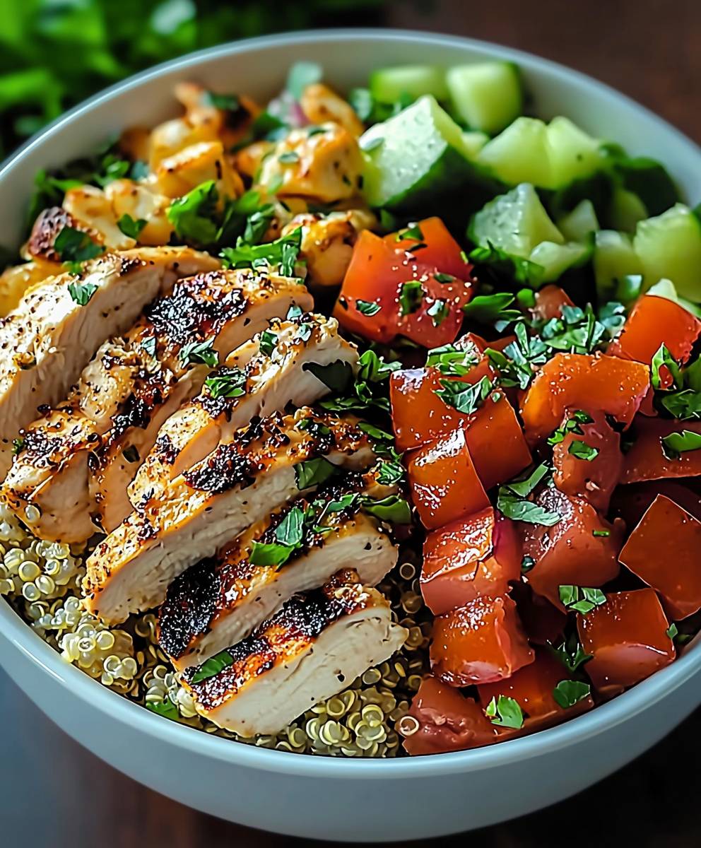 Greek Chicken Quinoa Bowl