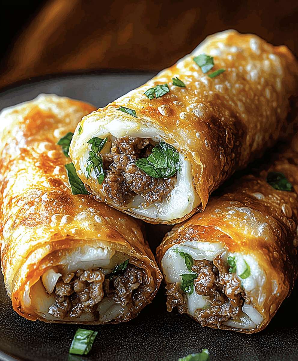 Philly Cheesesteak Egg Rolls