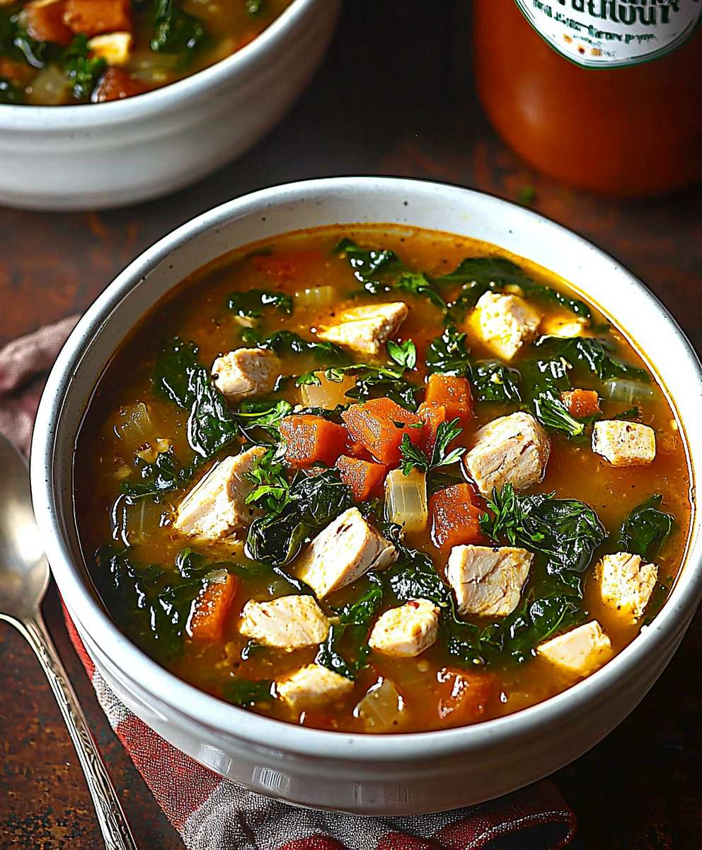 Turkey spinach soup