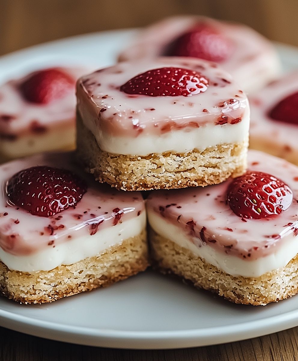 Strawberry Cheesecake Shortbread