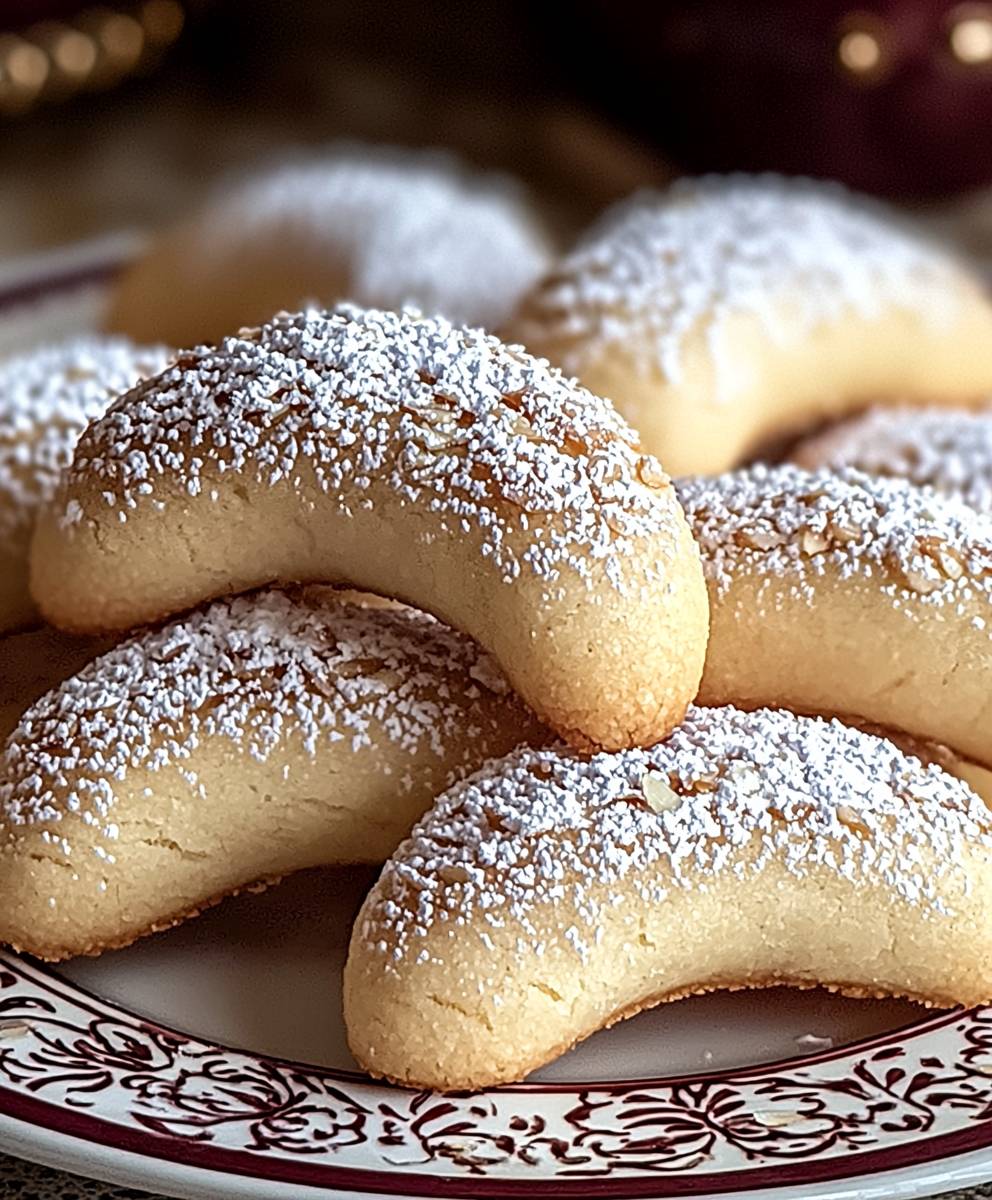 Almond crescent cookies