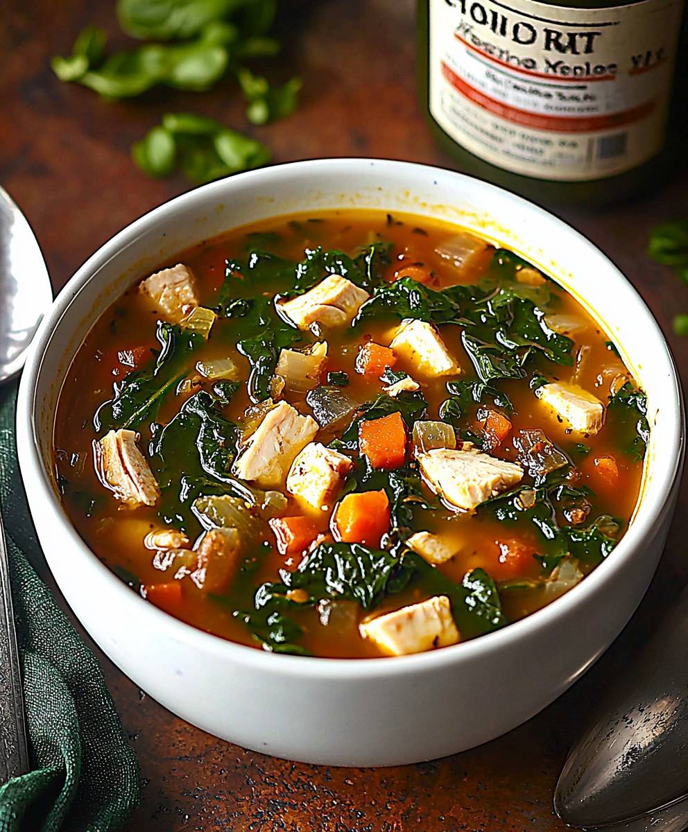 Turkey spinach soup