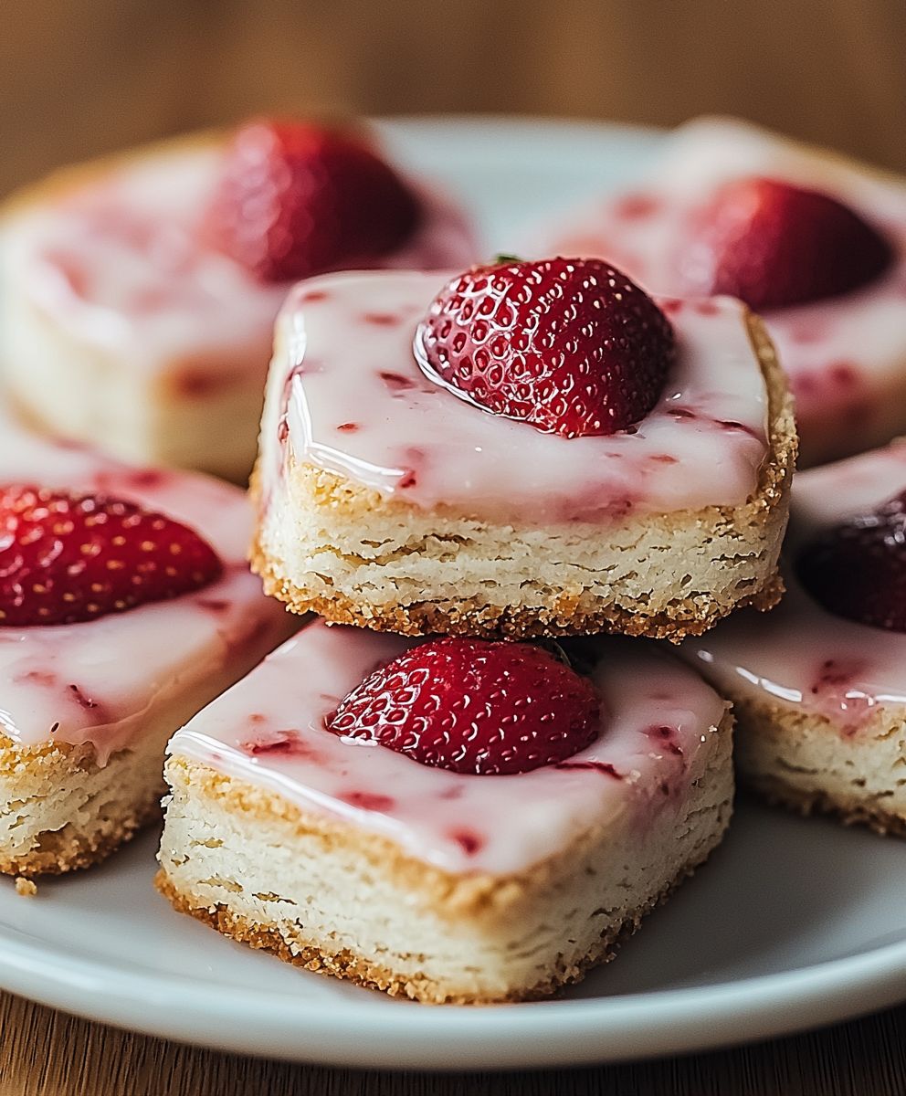 Strawberry Cheesecake Shortbread