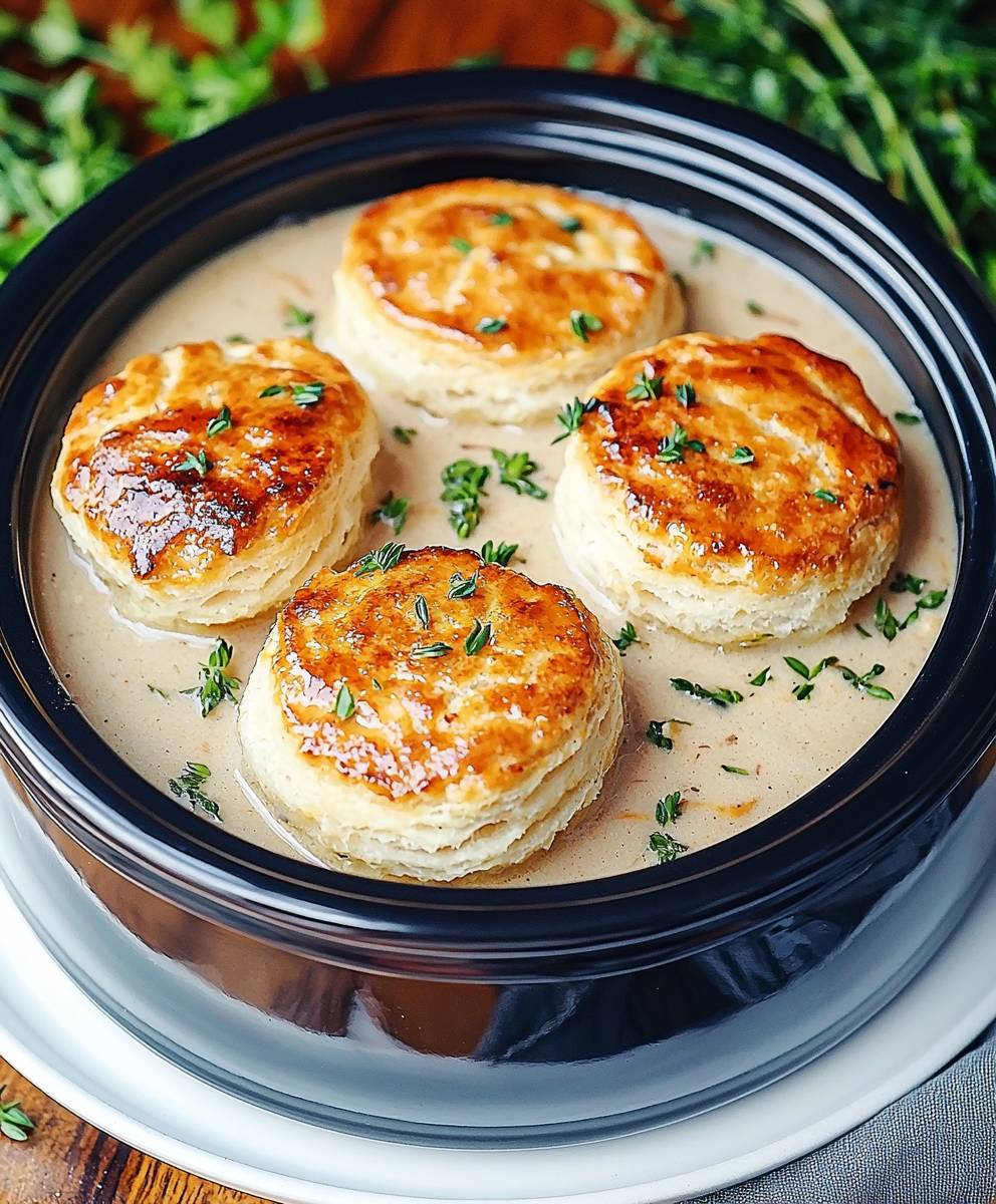 Slow Cooker Chicken Biscuits