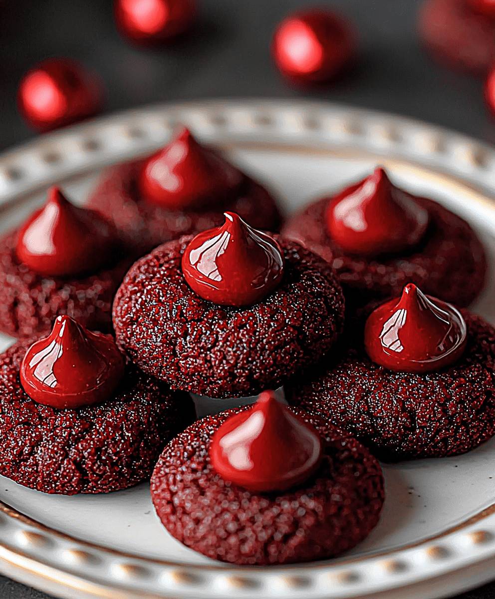 Red Velvet Blossom Cookies