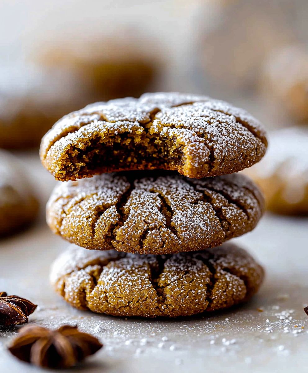 Gingerbread Crinkle Cookies