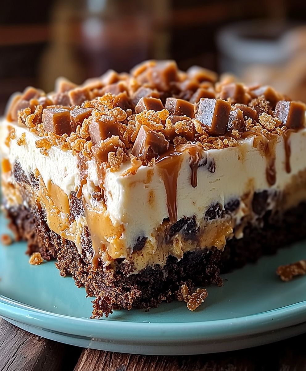 Butterfinger Poke Cake