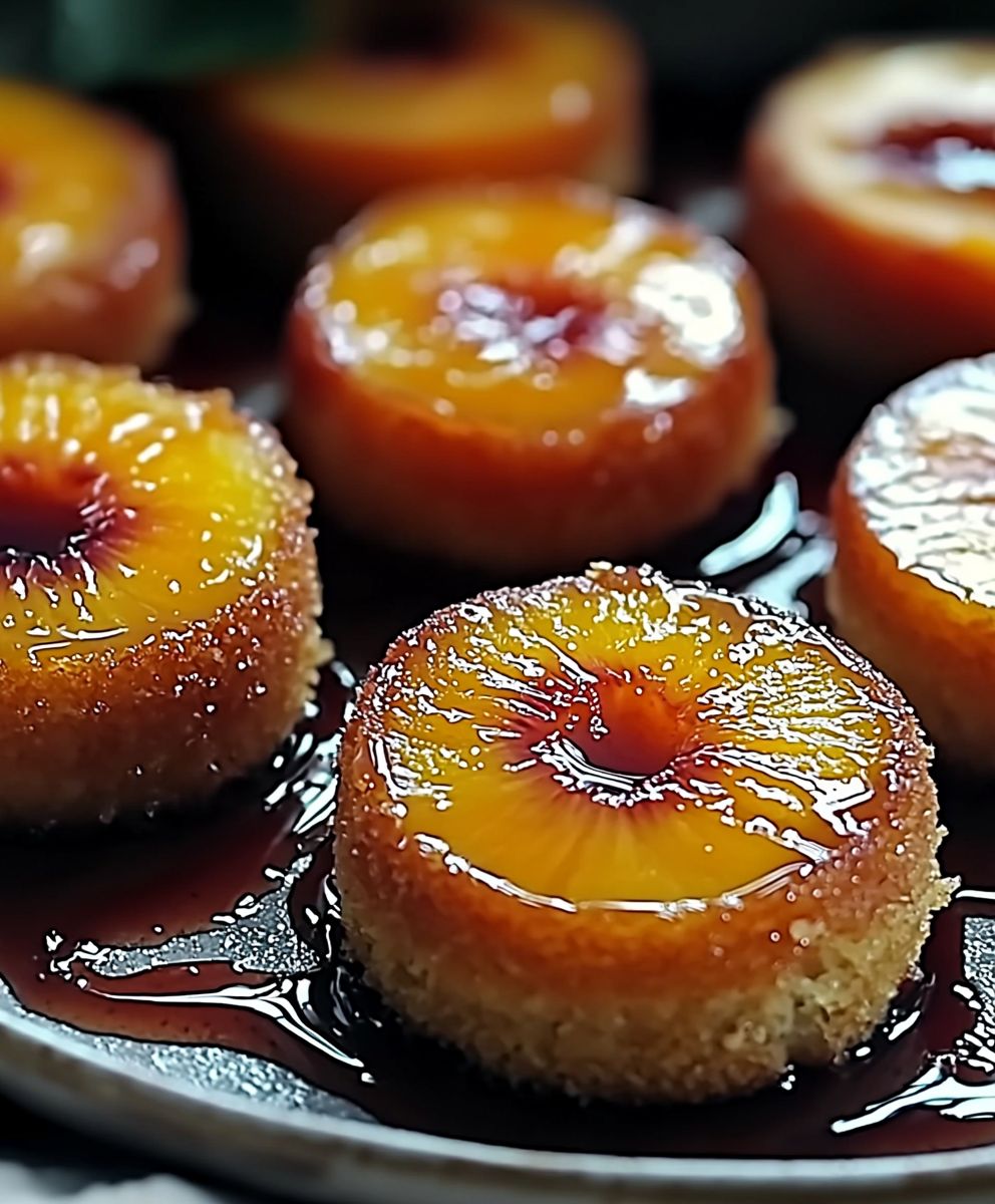 Peach Upside Down Cakes