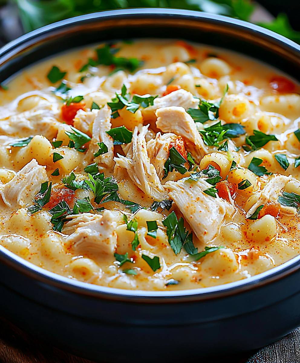Cajun Chicken Pasta Soup