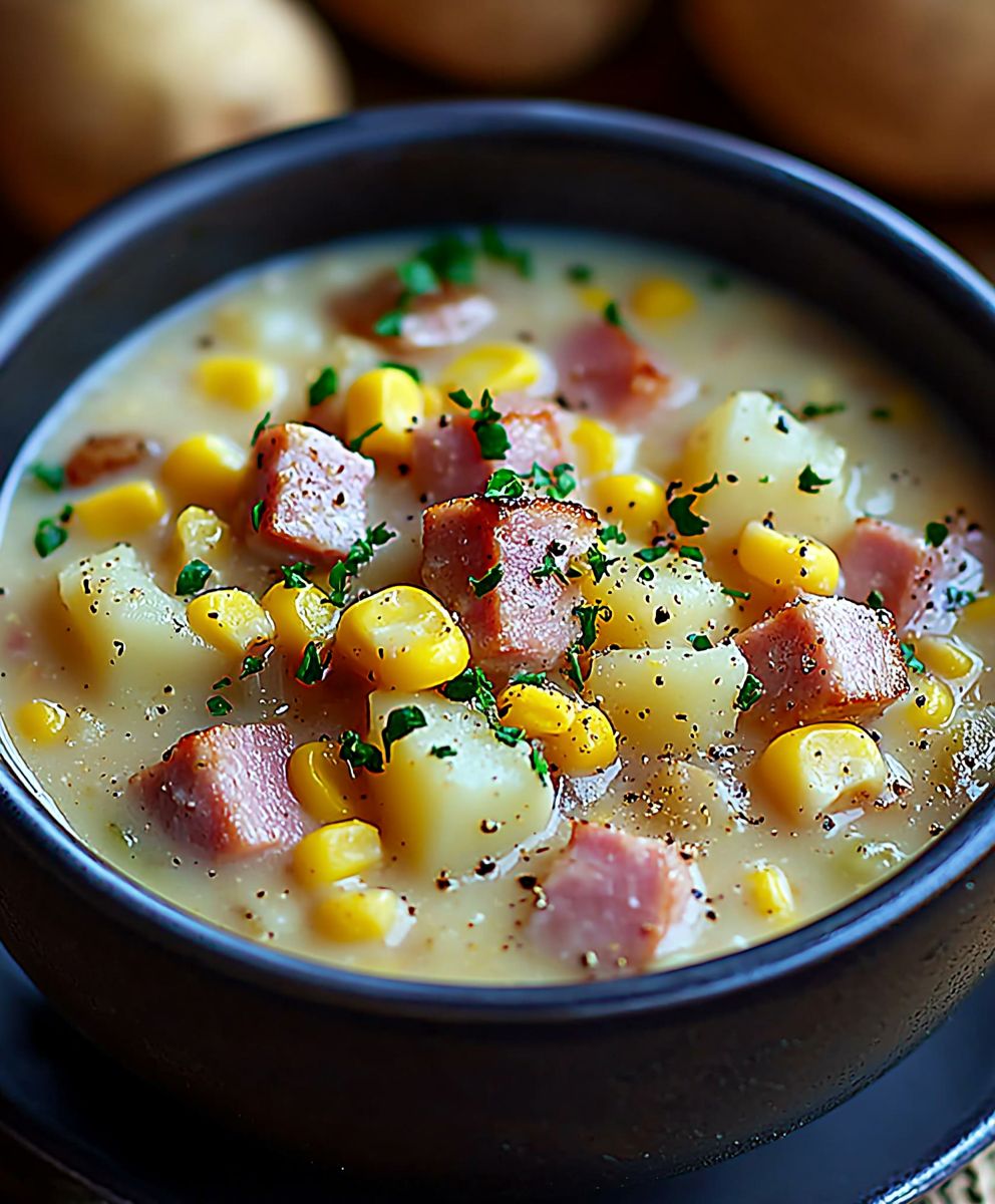 Ham potato corn chowder