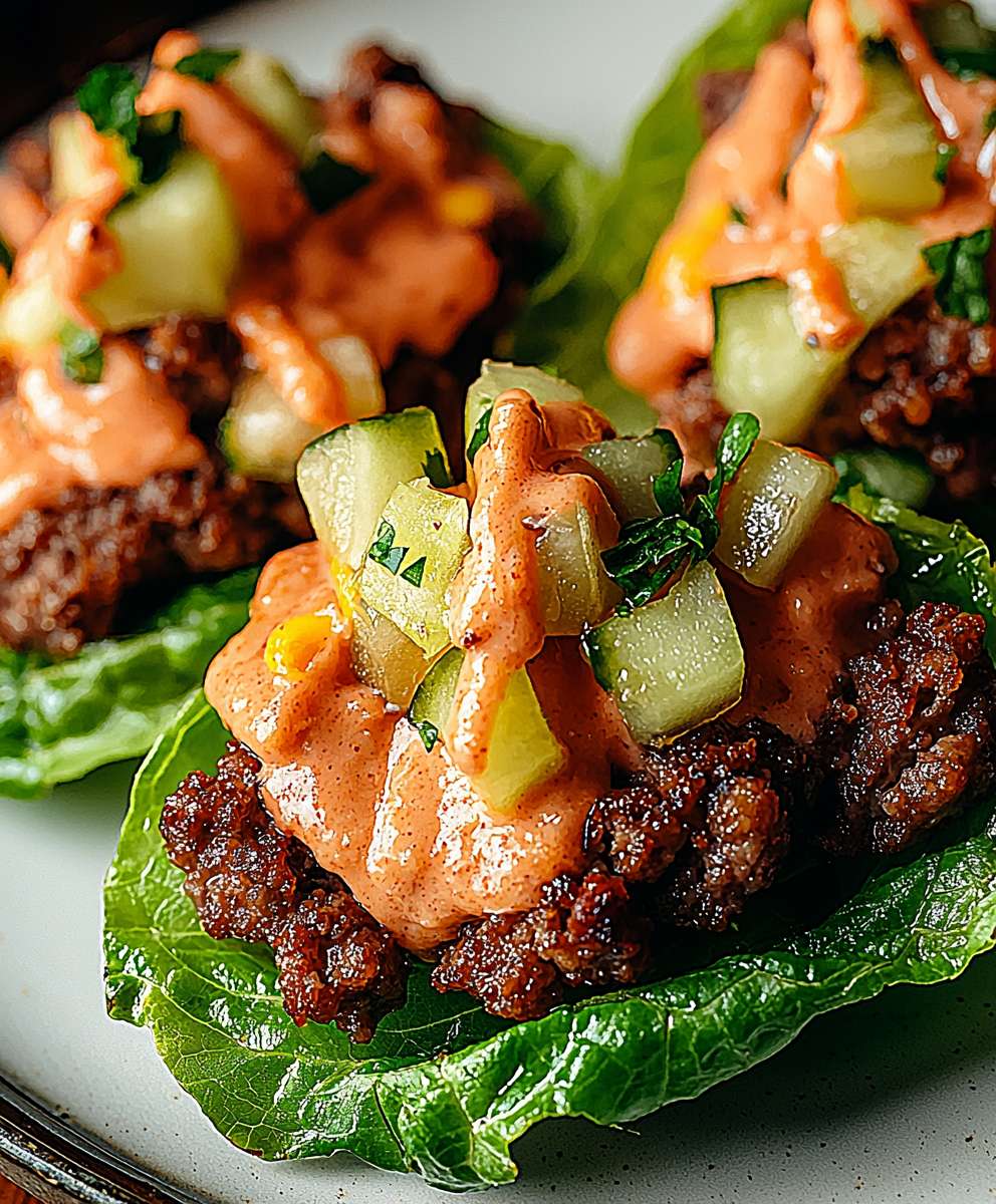 Cheeseburger lettuce wraps