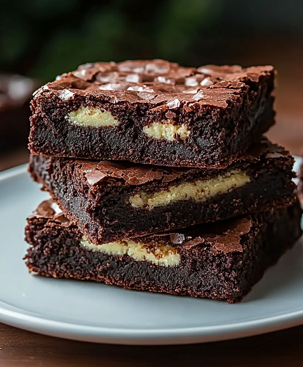 Triple chocolate brownies