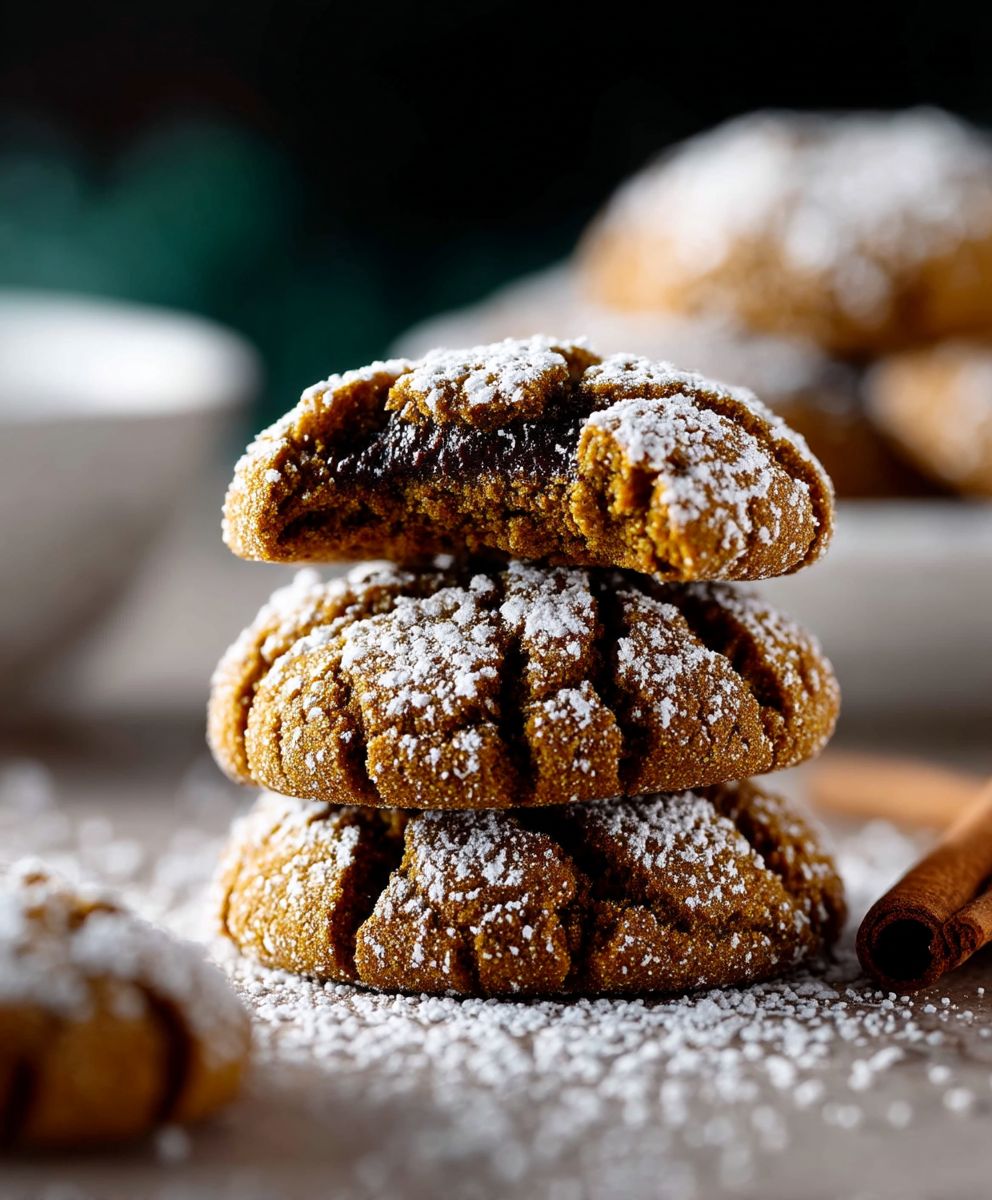 Gingerbread crinkle cookies
