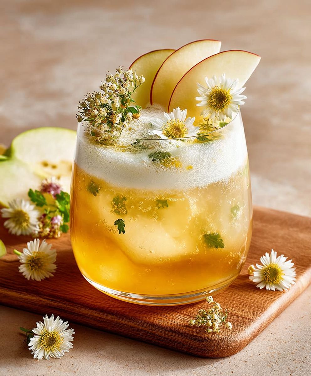 Apple chamomile cocktail
