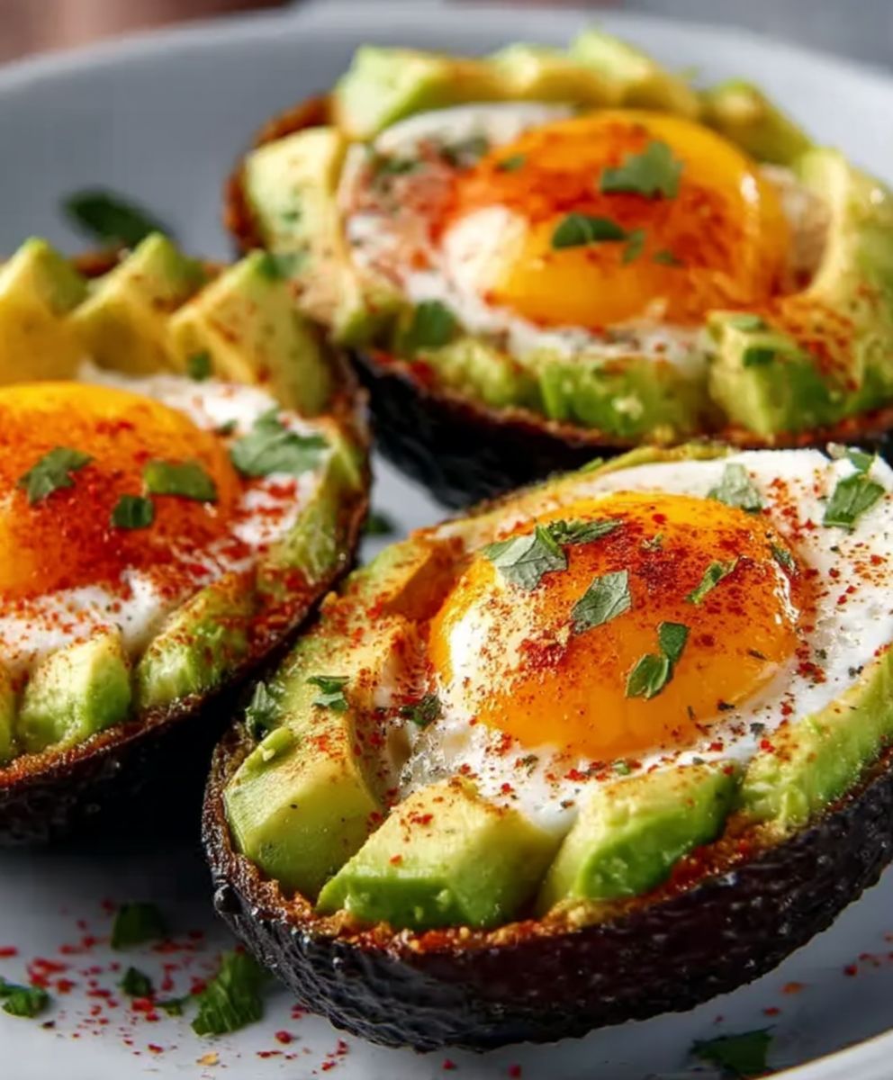 Air Fryer Avocado Eggs
