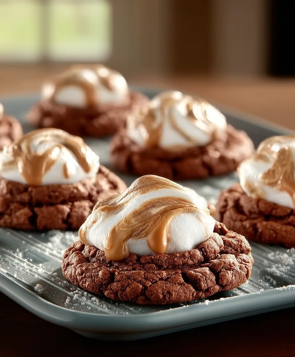 Marshmallow Swirl Chocolate Cookies