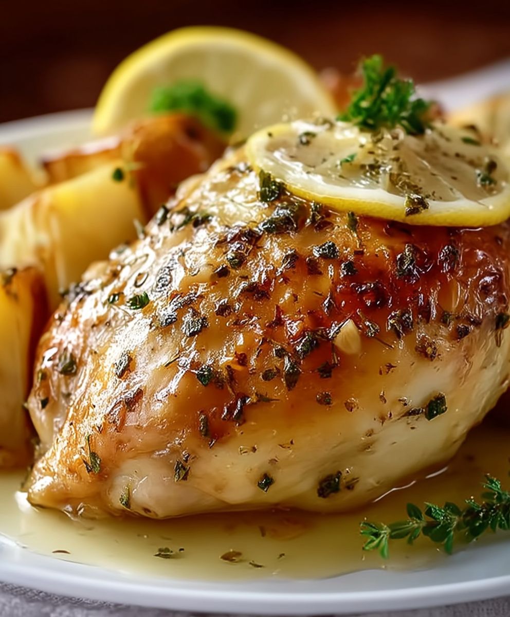 Lemon Garlic Roast Chicken