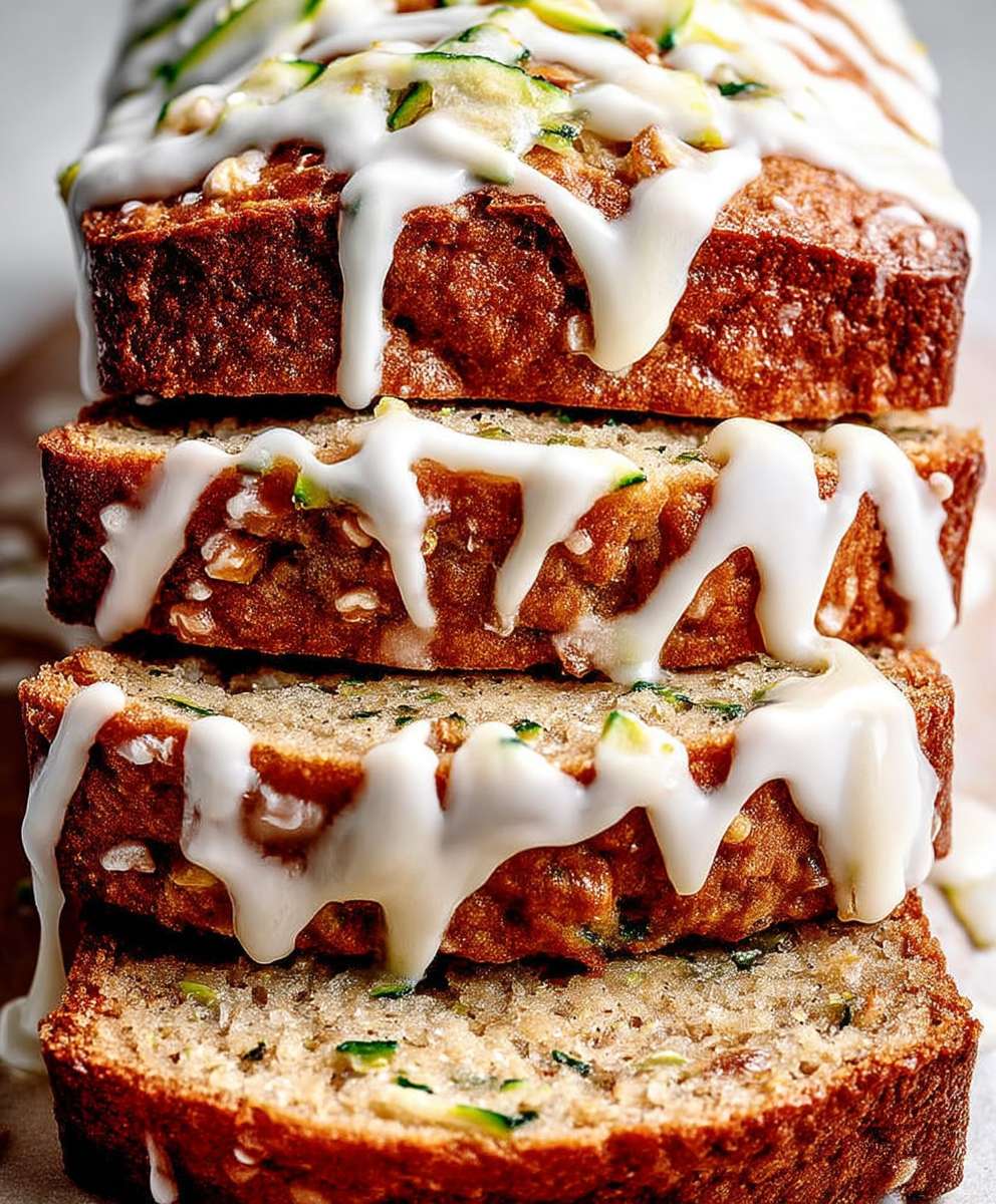 Iced Zucchini Banana Bread