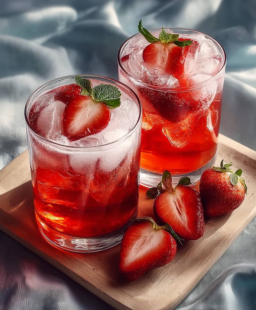 Strawberry sweet tea