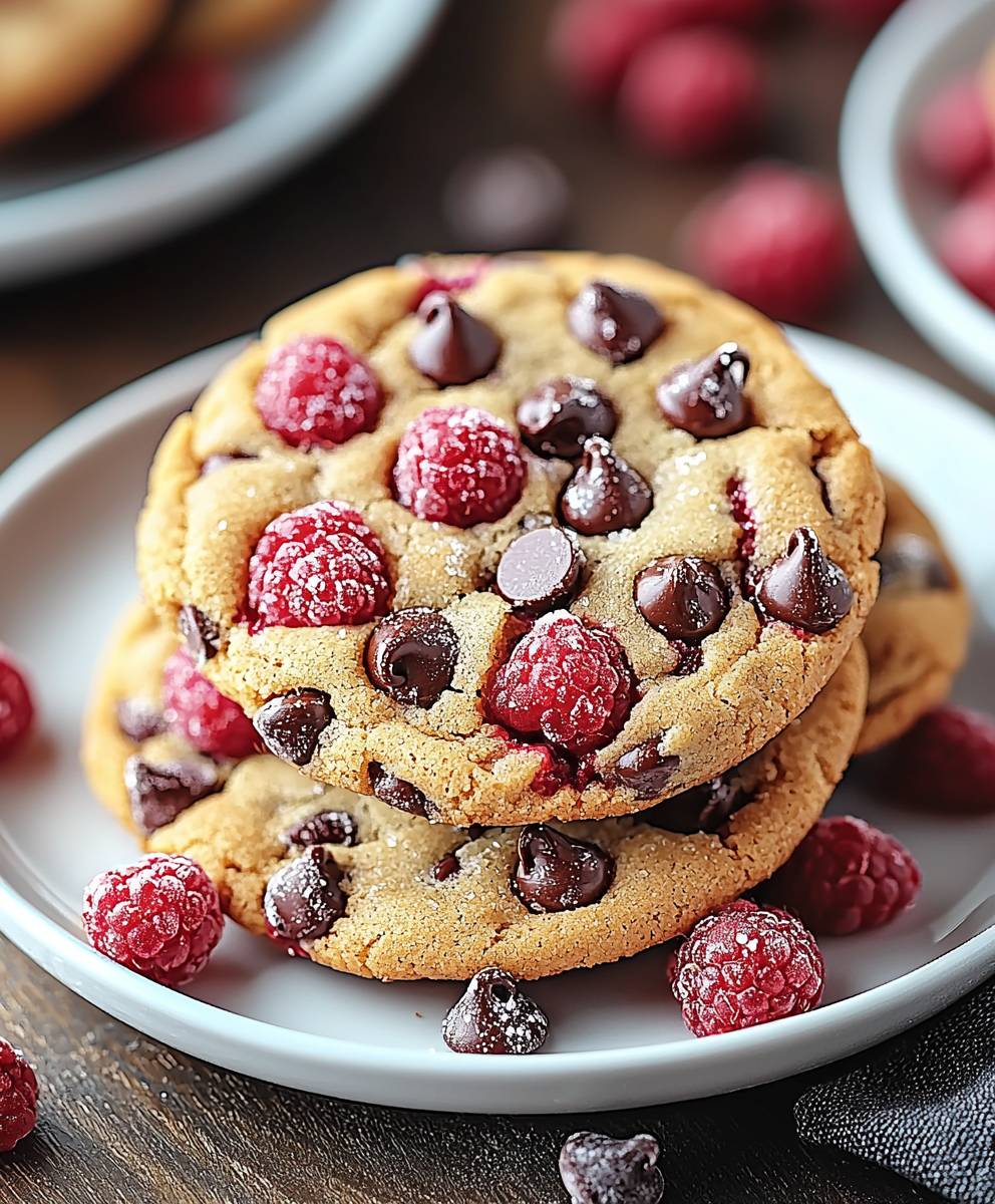 Raspberry Chocolate Chip Cookies