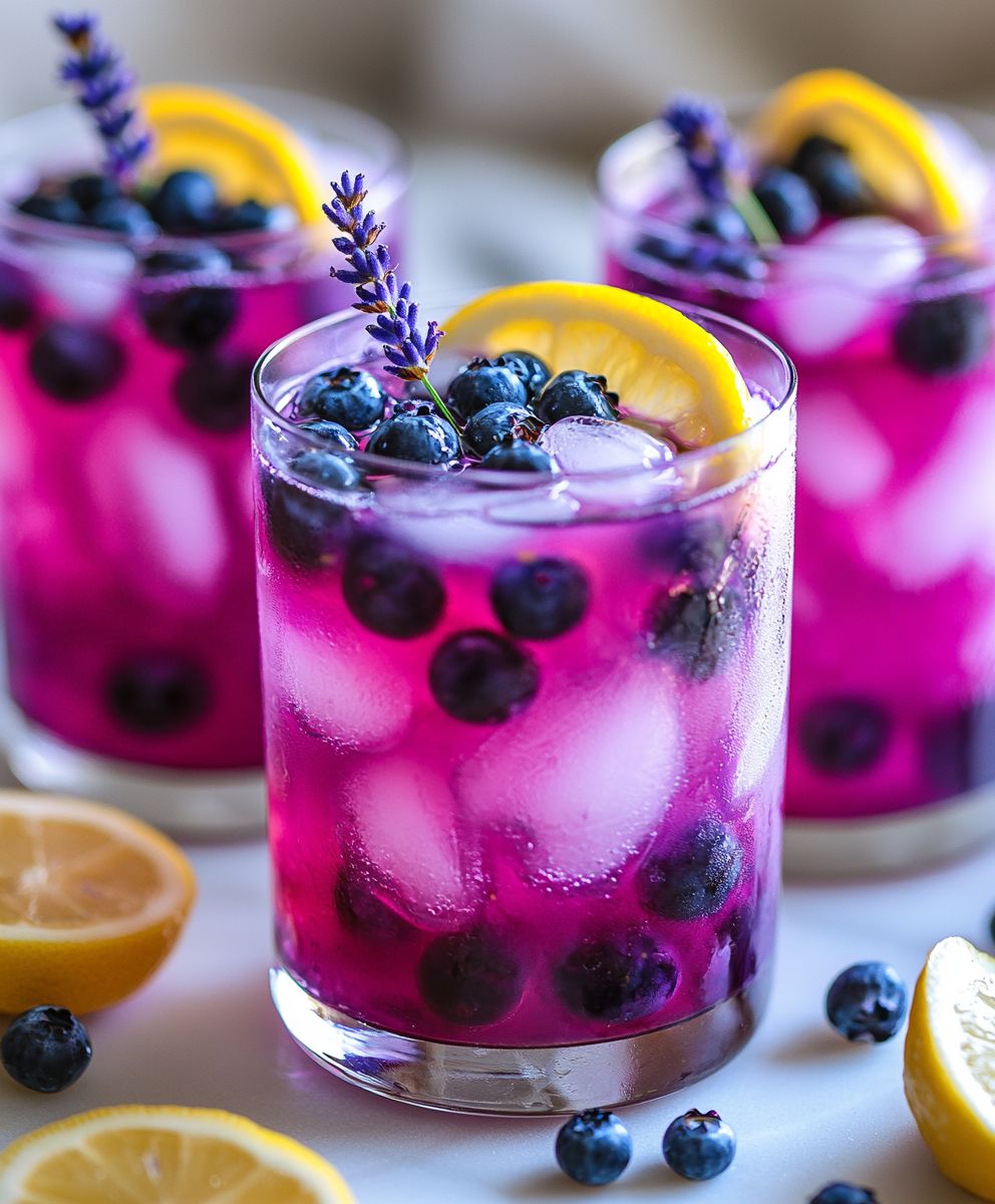 Blueberry lavender lemonade