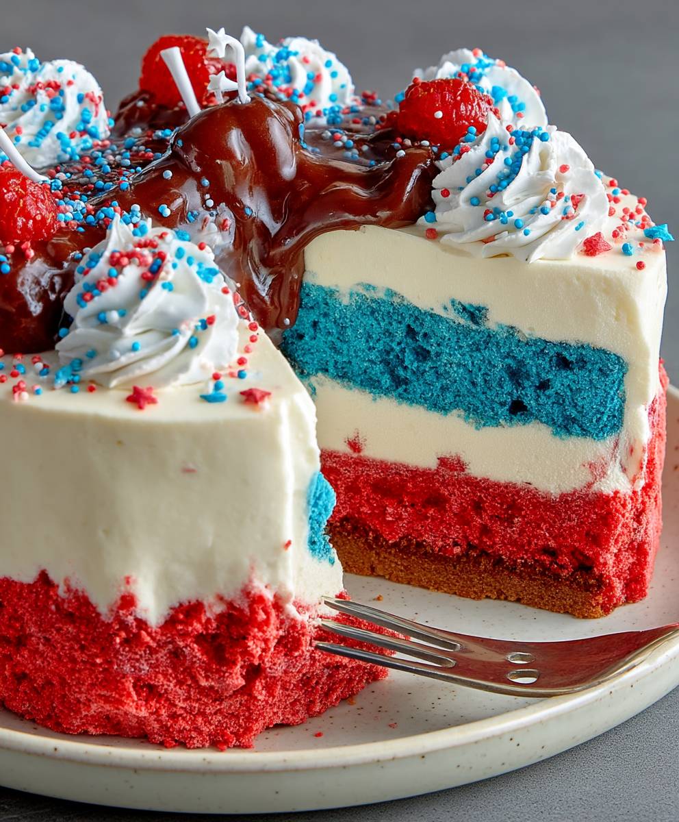 July 4th Ice Cream Cake