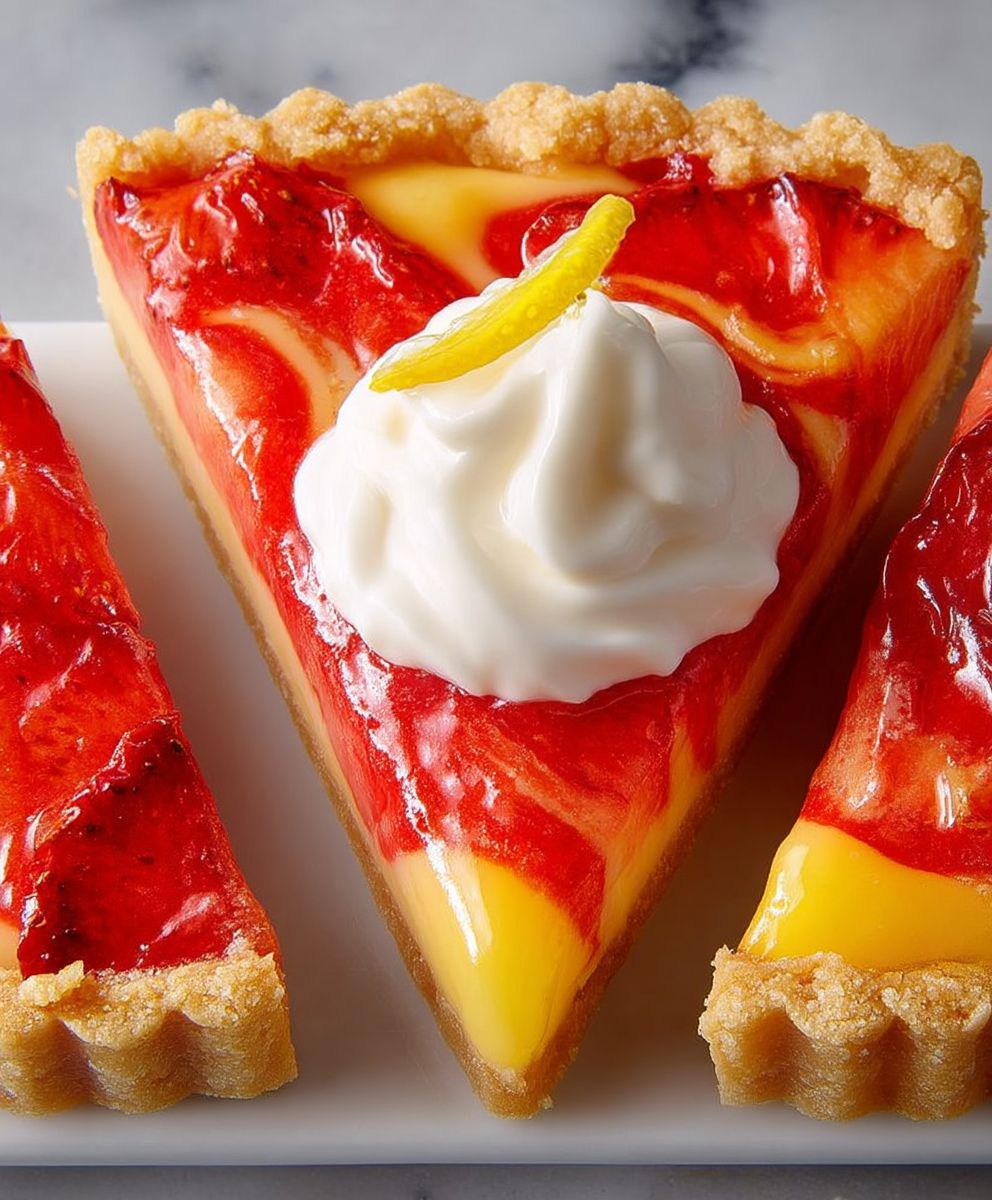 Strawberry Lemon Swirl Tart