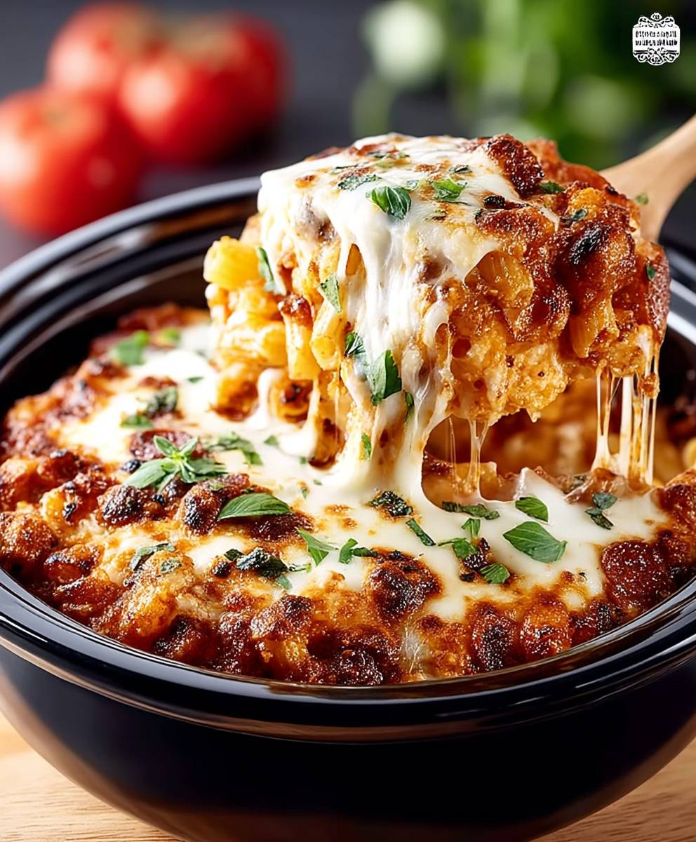 Crockpot Pizza Casserole
